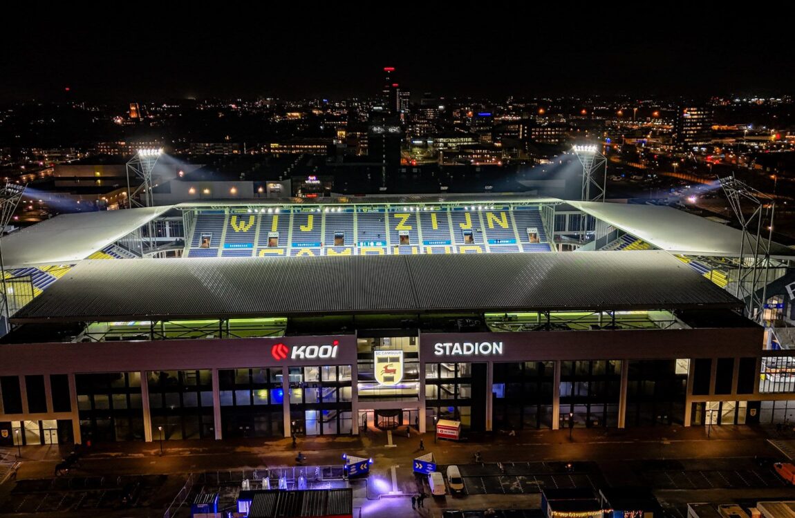LEEUWARDEN , 26-11-2024, Kooi Stadion , Keukenkampioen divisie, seizoen 2024 - 2025, SC Cambuur - FC Den Bosch , overzicht, stadion, overzicht stadion, foto: Dijks Media / Henk Jan Dijks